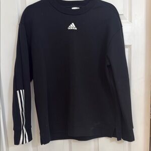 Adidas Black Sweatshirt with White Stripes